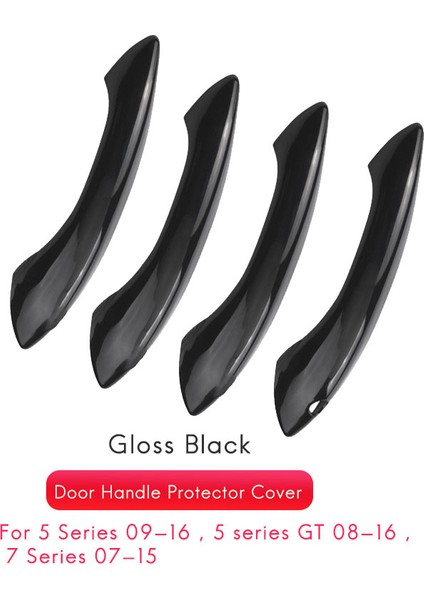 Abs Siyah Dış Kapı Kolu Koruyucu Kapak For-Bmw 5 6 7 Serisi F07 F10 F11 F06 F12 F13 F01 F02 (Yurt Dışından) indirimleri