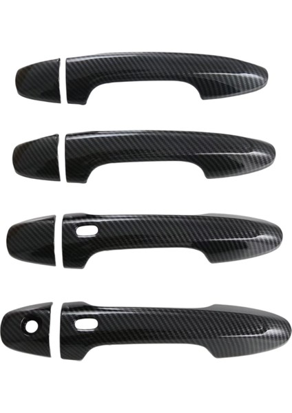 Toyota Hilux Fortuner Için 2024 Abs Karbon Fiber Araba Kapı Tutma Kapağı Trim Dekorasyon Aksesuarları Çift Delik (Yurt Dışından)