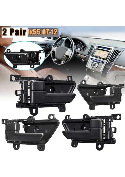 4pcs Araba Iç Kapı Kolu Hyundai Veracruz IX55 2007-2012 82610-3J000 82620-3J000 (Yurt Dışından) fiyatları