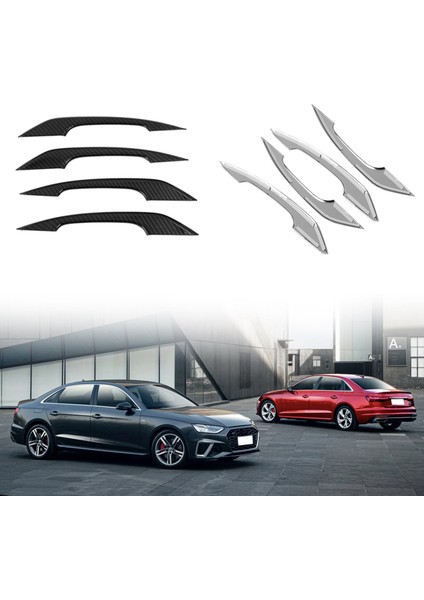 Araba Dış Kapı Kolu Kapak Trim Şeridi Kolu Yan Kapak Dekorasyonu Audi A4 2017-2020 B Için (Yurt Dışından) indirimleri