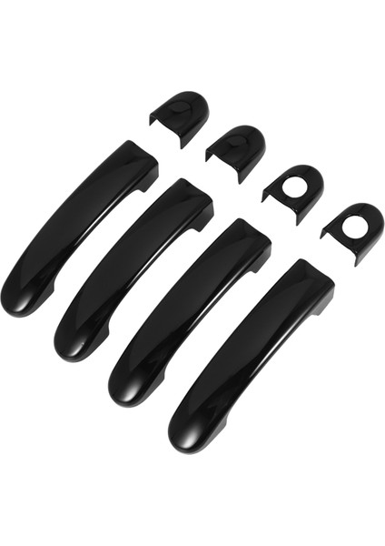 8pcs Set Abs Krom Kapı Kolu Kapaklar Taşıyıcı Için Trim T5 T6 Caddy Van 2003-2015 Parlak Siyah (Yurt Dışından) fiyatları