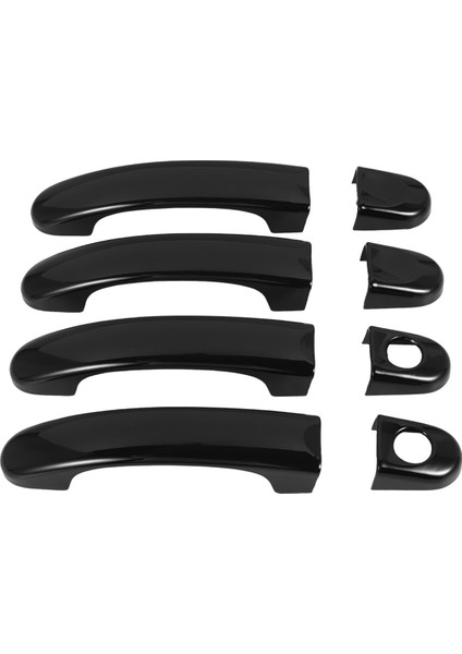 8pcs Set Abs Krom Kapı Kolu Kapaklar Taşıyıcı Için Trim T5 T6 Caddy Van 2003-2015 Parlak Siyah (Yurt Dışından) indirimleri