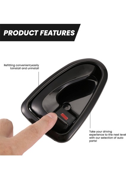 8pcs Hyundai Accent 1.5l 1.6l 2000-2006 Siyah Için Kapı Kolunun Içindeki Kapı Kolunun Sağ Tarafı Sol Ön Kapı Kolu (Yurt Dışından) indirimleri