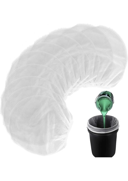 10 Adet Boya Süzgeç Torbası 1 Galonluk Bağcıklı Boya Filtresi (Yurt Dışından)