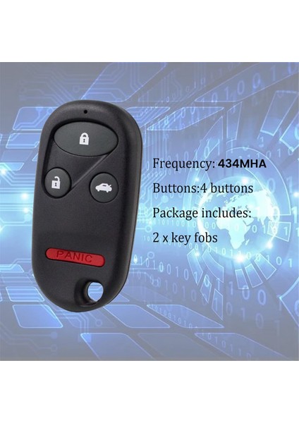 2pcs Anahtar A269ZUA101 434 Hz ​​honda Accord Için Değiştirme 1996 1997 1998 1999 Honda Civic 1998 1999 2000 2001 2002 (Yurt Dışından) indirimleri