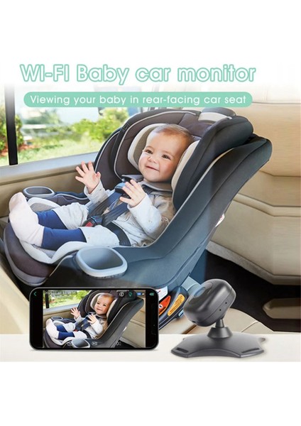 Wifi Bebek Bez Monitörü Bebek Arka Koltuk Kablosuz Izleme Kamerası 360 ° Dönen Gece Görüş (Yurt Dışından) fiyatları