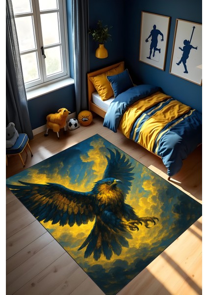 Dijital Baskı Futbol Halısı Makinede Yıkanabilir Anti Bakteriyel Leke Tutmaz Kaymaz Taban