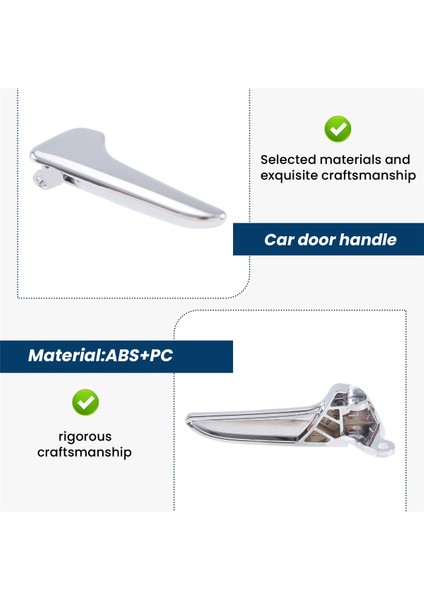 Araba Krom Sol Iç Kapı Tutucu Gümüş Kapı Tutucu Onarım Kiti Mercedes-Benz Clase A W169 B W245 (Yurt Dışından) fırsatları