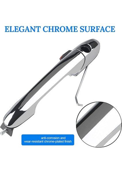 Araba Dış Kapı Kolu 68069943AC Fiat Için 500 2012-2019 Dış Sap Krom Sol Sürücü Yan Araba Aksesuarları (Yurt Dışından) fırsatları