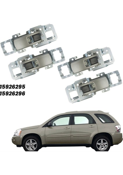 4pcs Iç Kapı Tutucu Çekme Kiti 15926295 15926296 Chevrolet Equinox Pontiac Torrent Için 2005-2009 Ön Sol Sağa (Yurt Dışından) modelleri