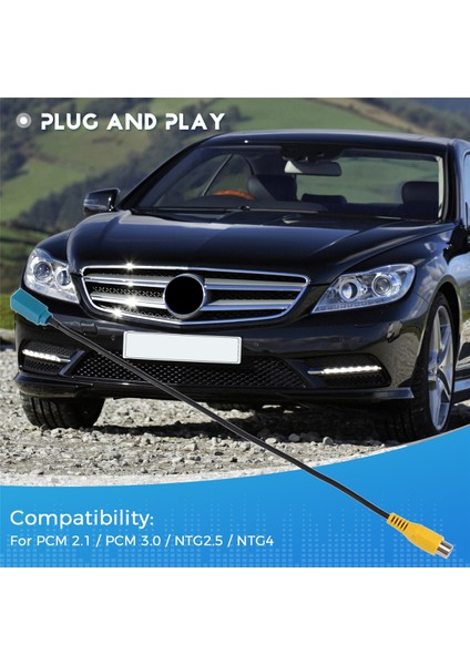 Mercedes Benz Ford Için 8inch Fakra Ters Kamera Rca Kablo Park Adaptörü (Yurt Dışından) indirimleri