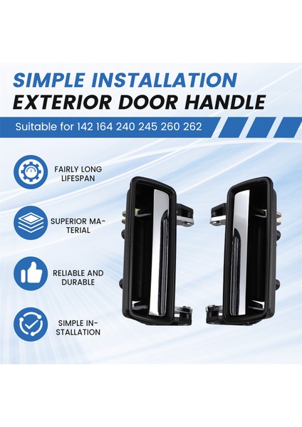 Volvo Için 142 164 240 245 260 262 Araba Ön Dış Dış Kapı Tutucu 1202430,1202431,83432430 83430431 (Yurt Dışından) fırsatları