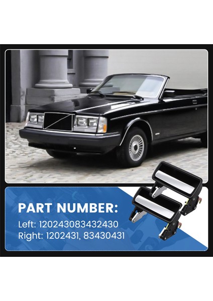 Volvo Için 142 164 240 245 260 262 Araba Ön Dış Dış Kapı Tutucu 1202430,1202431,83432430 83430431 (Yurt Dışından) indirimleri