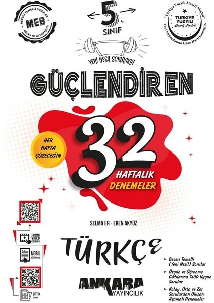 5. Sınıf Türkçe Güçlendiren 32 Haftalık Denemeleri