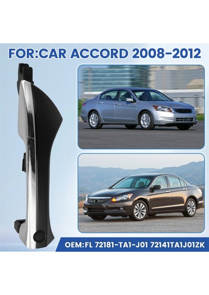 Honda Accord Için Endüktif Düğme Konforu ile Ön Kapı Kolu 2008-2012 Dış Tutamak Çekme Fl 72181-TA1-J01 (Yurt Dışından) fırsatları