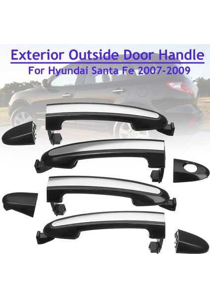 Abs Krom Ön Sağ Dış Kapı Tutucu Kapak Trim 82651-2B010 826512B010 Hyundai Santa Fe 2007 2008 2009 2011 2011 2011 2012 (Yurt Dışından) modelleri