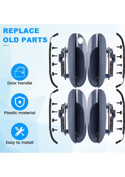 4pcs Dış Kapı Açıcı Kolu 51218245461 51218245462 Bmw 5 Serisi E39 1997-2003 51218245463 51218245464/55/56 (Yurt Dışından) indirimleri