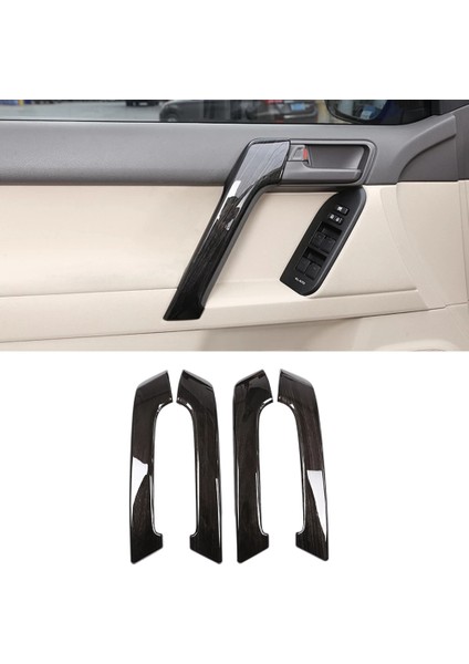 4pcs Araba Iç Kapı Kolu Toyota Land Cruiser Prado FJ150 150 2010-2018 Aksesuarlar Siyah Ahşap (Yurt Dışından) fiyatları