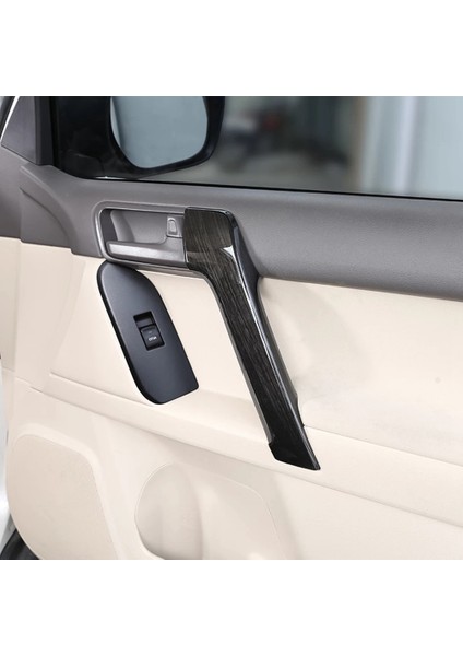 4pcs Araba Iç Kapı Kolu Toyota Land Cruiser Prado FJ150 150 2010-2018 Aksesuarlar Siyah Ahşap (Yurt Dışından) modelleri