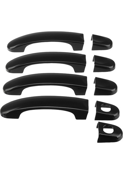 9 Adet Set Abs Chrome Kapı Kolu Kapaklar Taşıyıcı T5 T6 Caddy Van 2003-2015 Parlak Siyah (Yurt Dışından) indirimleri