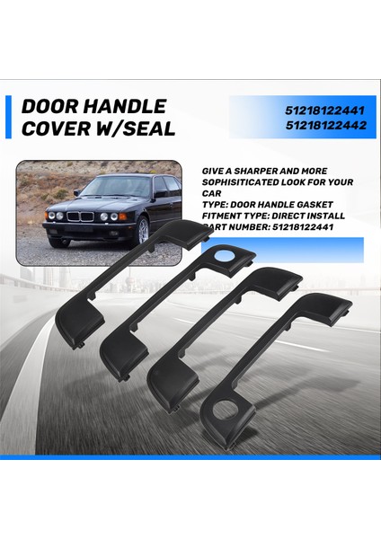 51218122441 51218122442 4pcs Araç Araç Ön ve Arka Kapı Tutma Kapağı Bmw For-Bmw E36 E34 E32 Z3 3 5 7 Serisi (Yurt Dışından) indirimleri