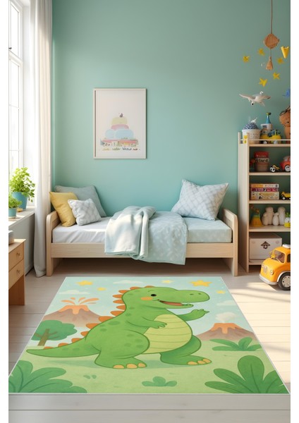 Dijital Baskı Çocuk Odası Halısı Makinede Yıkanabilir Anti Bakteriyel Leke Tutmaz Kaymaz Taban. fiyatları