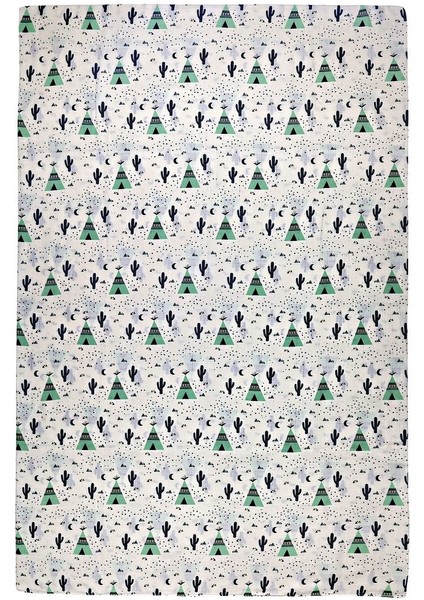 Çift Taraflı Müslin Battaniye 120X180 Minicik Kaktüs Bahçesi