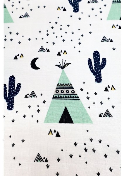 Çift Taraflı Müslin Battaniye 120X180 Minicik Kaktüs Bahçesi modelleri