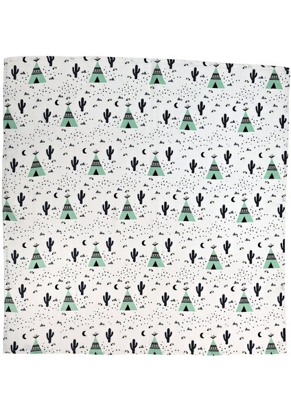 Minicik Kaktüs Bahçesi Müslin Örtü Tekli 115X115 indirimleri