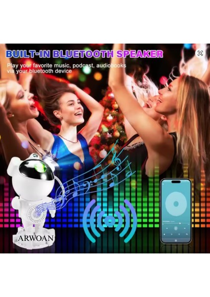 Astronot Tasarımlı Bluetooth Hoparlör Taşınabilir, Şık ve Yüksek Ses Kalitesi indirimleri