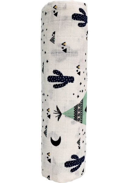 Müslin Örtü Tekli 100X100 Minicik Kaktüs Bahçesi