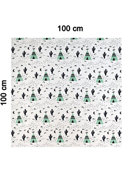 Müslin Örtü Tekli 100X100 Minicik Kaktüs Bahçesi modelleri
