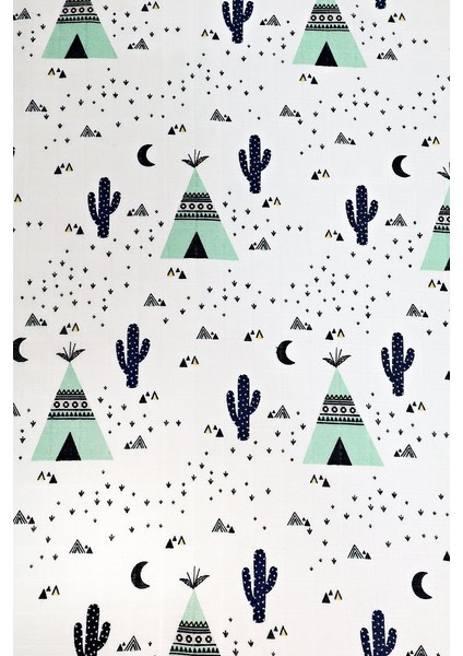 Müslin Örtü Tekli 100X100 Minicik Kaktüs Bahçesi indirimleri