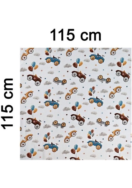 Minicik Uçan Arabalar Müslin Örtü Tekli 115X115 fırsatları
