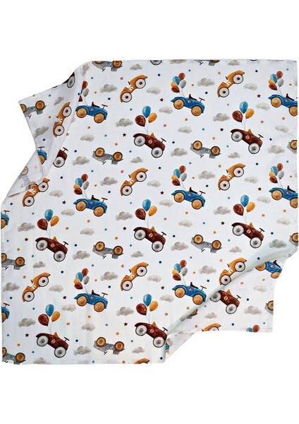 Minicik Uçan Arabalar Müslin Örtü Tekli 115X115 indirimleri