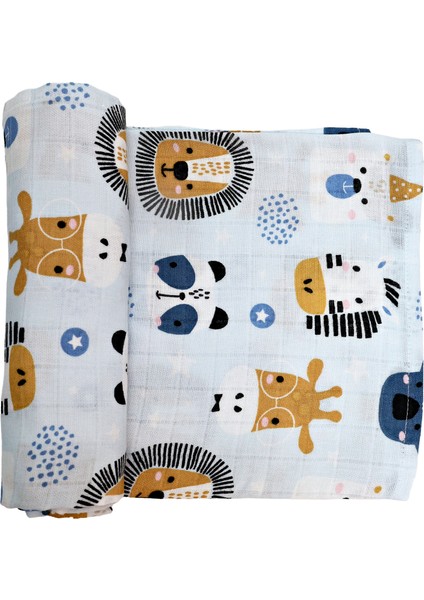 Minicik Safari Dostları Müslin Örtü Tekli 115X115 fiyatları