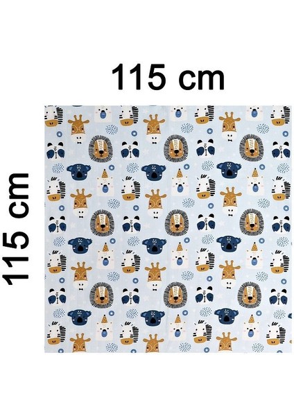 Minicik Safari Dostları Müslin Örtü Tekli 115X115 fırsatları