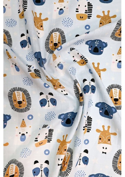 Minicik Safari Dostları Müslin Örtü Tekli 115X115 indirimleri