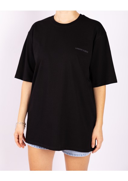 Siyah Oversize Basic Unisex Tişört