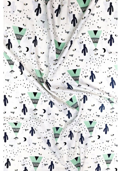 Çift Taraflı Müslin Battaniye 120X180 Minicik Kaktüs Bahçesi