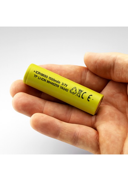 18650 Fıstık Yeşil Şarjlı Batarya Pil 3.6V 1500MAH Li-Ion Uzun Ömürlü Yüksek Kapasite Şarj Edilir fiyatları