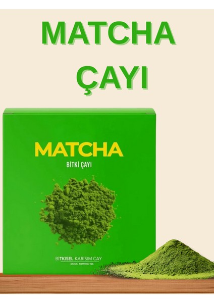 Doğal Bitkisel Karışımlı Matcha Çayı – 60 gr Matcha Çay modelleri