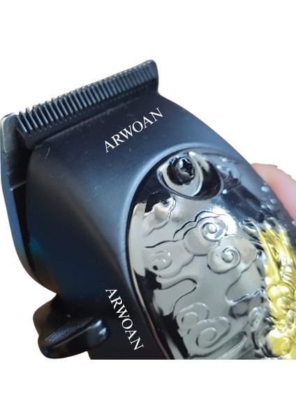 Profesyonel Kablosuz Saç Traş Makinesi - Ejderha Desenli Şık Tasarım, Paslanmaz Çelik Bıçak ve Güçlü Motor fırsatları