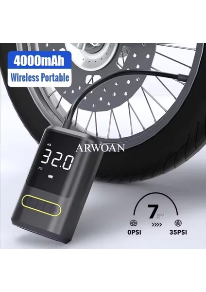 Taşınabilir Dijital Hava Kompresörü Şarjlı Mini Lastik Şişirme Pompası modelleri
