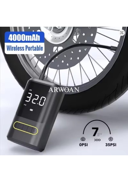 Taşınabilir Dijital Hava Kompresörü Şarjlı Mini Lastik Şişirme Pompası fırsatları