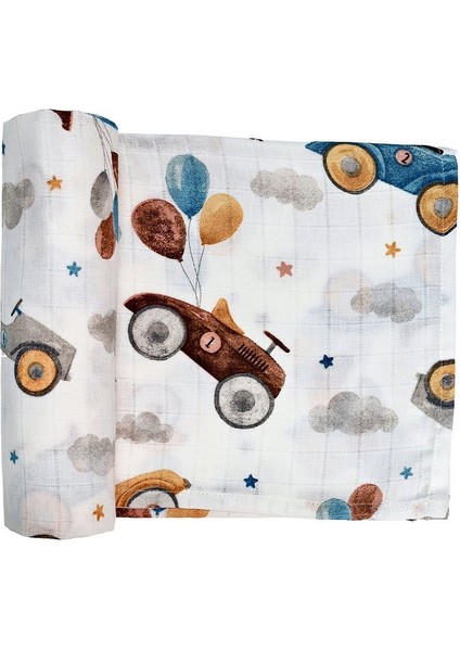 Müslin Örtü Tekli 100X100 Minicik Uçan Arabalar fiyatları