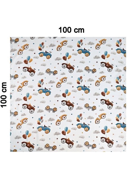 Müslin Örtü Tekli 100X100 Minicik Uçan Arabalar fırsatları
