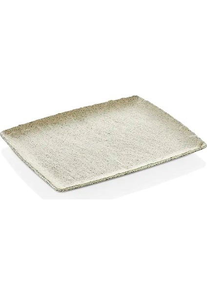 41012.WG - Polaris 6'lı Beyaz Granit Efektli Dikdörtgen Tabak Seti 26,5X32,5 Cm, Thermoset Melamin