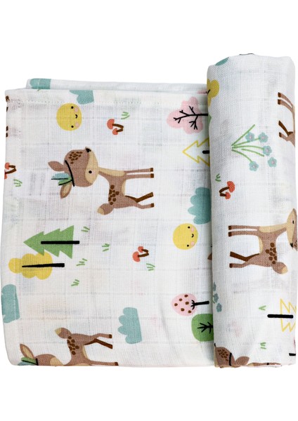 Müslin Örtü Tekli 100X100 Minicik Geyik Bahçesi fiyatları