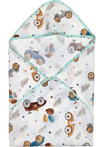 Müslin Kundak Havlu Minicik Uçan Arabalar